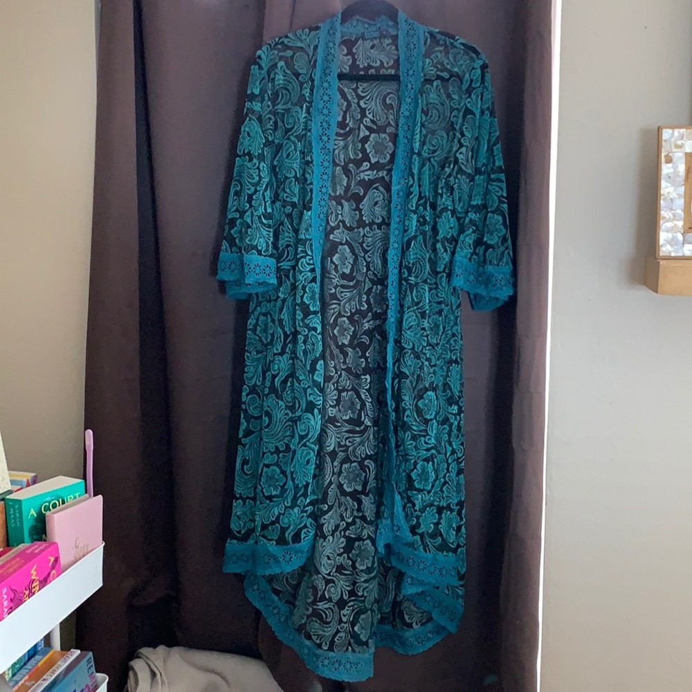 blue lace duster